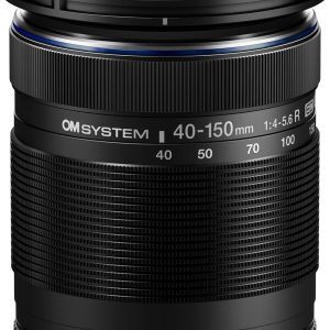 OM SYSTEM Olympus M.Zuiko Digital 40-150mm F4.0-5.6 R Black for Micro Four Thirds System Camera, 3.75x Zoom Lens, Portable Design